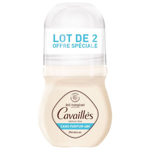 Roge Cavailles Absorb+ Roll-On Deodorant-Fragrance Free -2 x 50ml