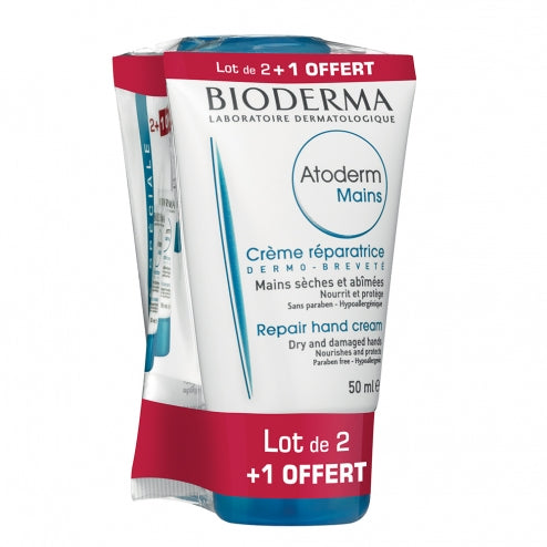 Bioderma Atoderm Hand Cream -3 x 50ml