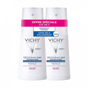 Vichy 24H Extreme Freshness Deodorant -2 x 100ml