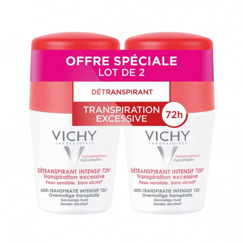 Vichy 72H Intense Anti-Perspiration Deodorant -2 x 50ml