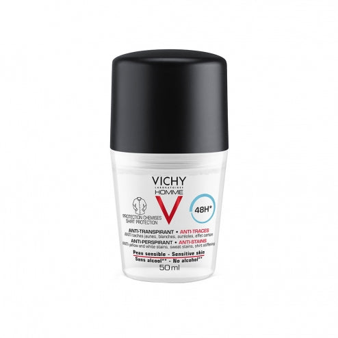 Vichy Homme 48H Roll-On Deodorant Anti-Stain -50ml