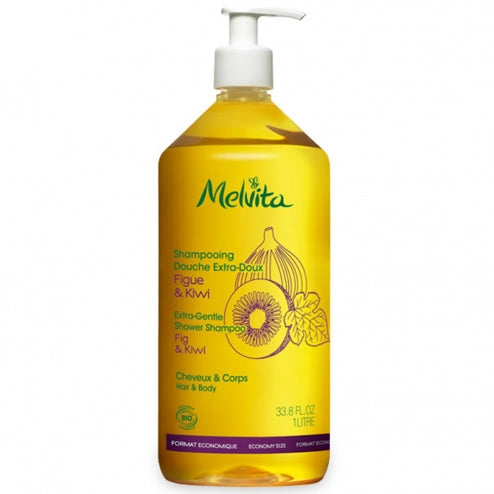 Melvita Extra Gentle Shower Gel-Fig and Kiwi -1L