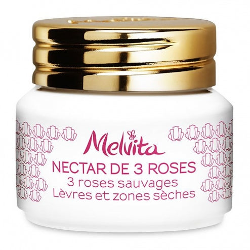Melvita Nectar de 3 Roses Lip and Dry Zones -8 grams