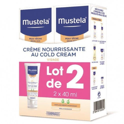 Mustela Nourishing Cream with Cold Cream -2 x 40ml