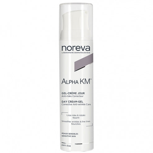 Noreva Alpha KM Anti-Age Day Cream-Gel Corrective Anti-Wrinkle Care-Sensitive Skin -30ml