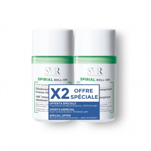 SVR Spirial Intense Anti Perspiration 48H Roll-On Deodorant -2 x 50ml