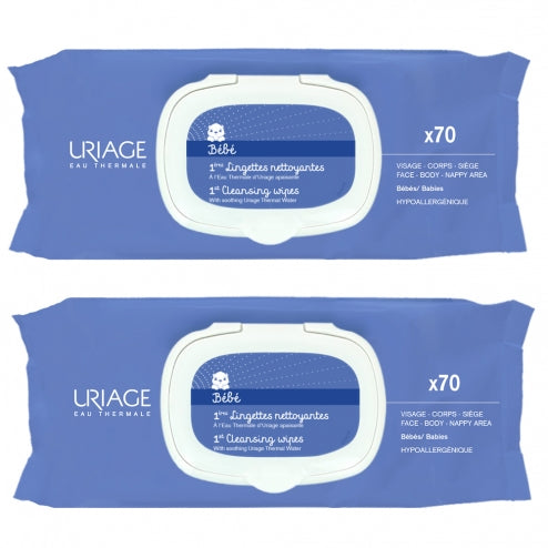 Uriage Babies 1st Cleansing Pads -2 x 70 Pads – The French Cosmetics Club
